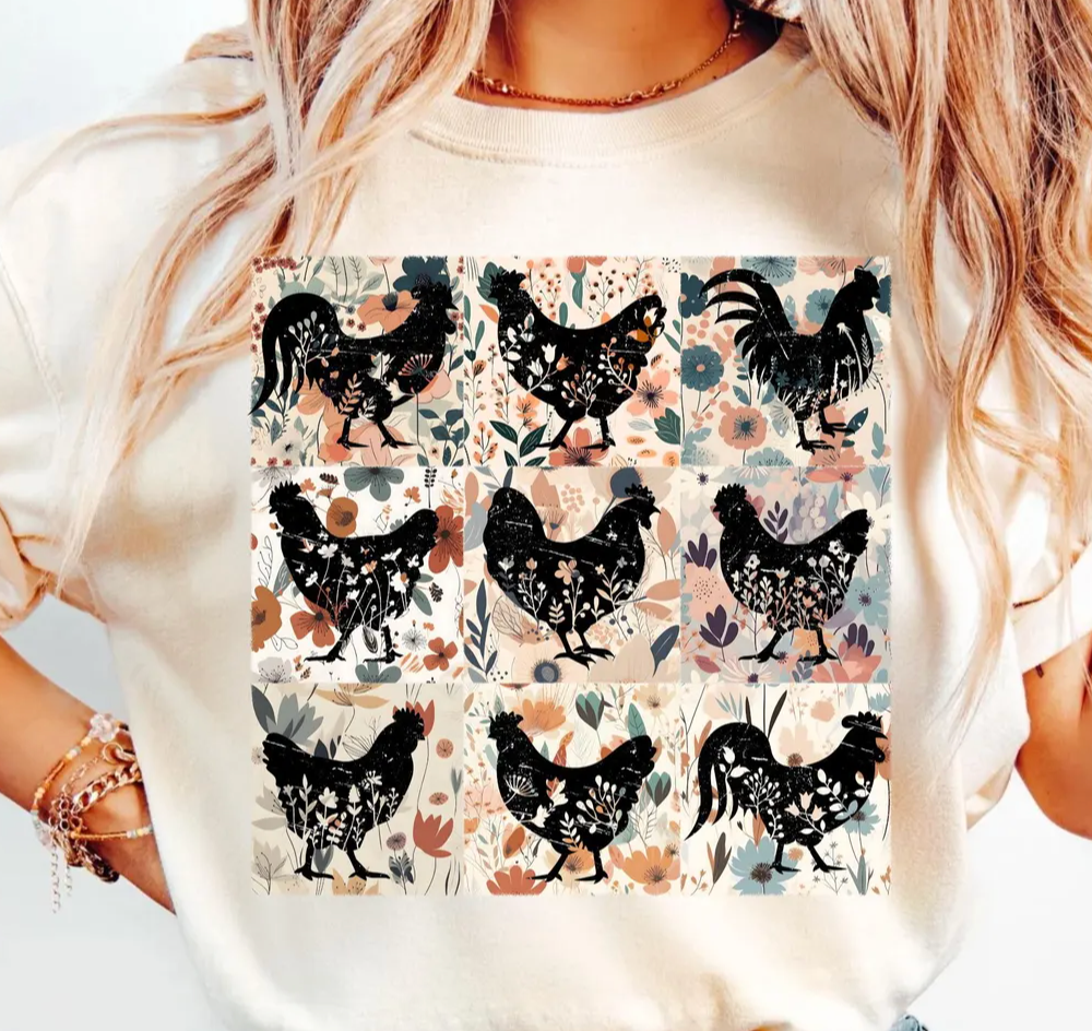 🐔 Farmhouse Chickens – Country Tee or Sweatshirt 🐔