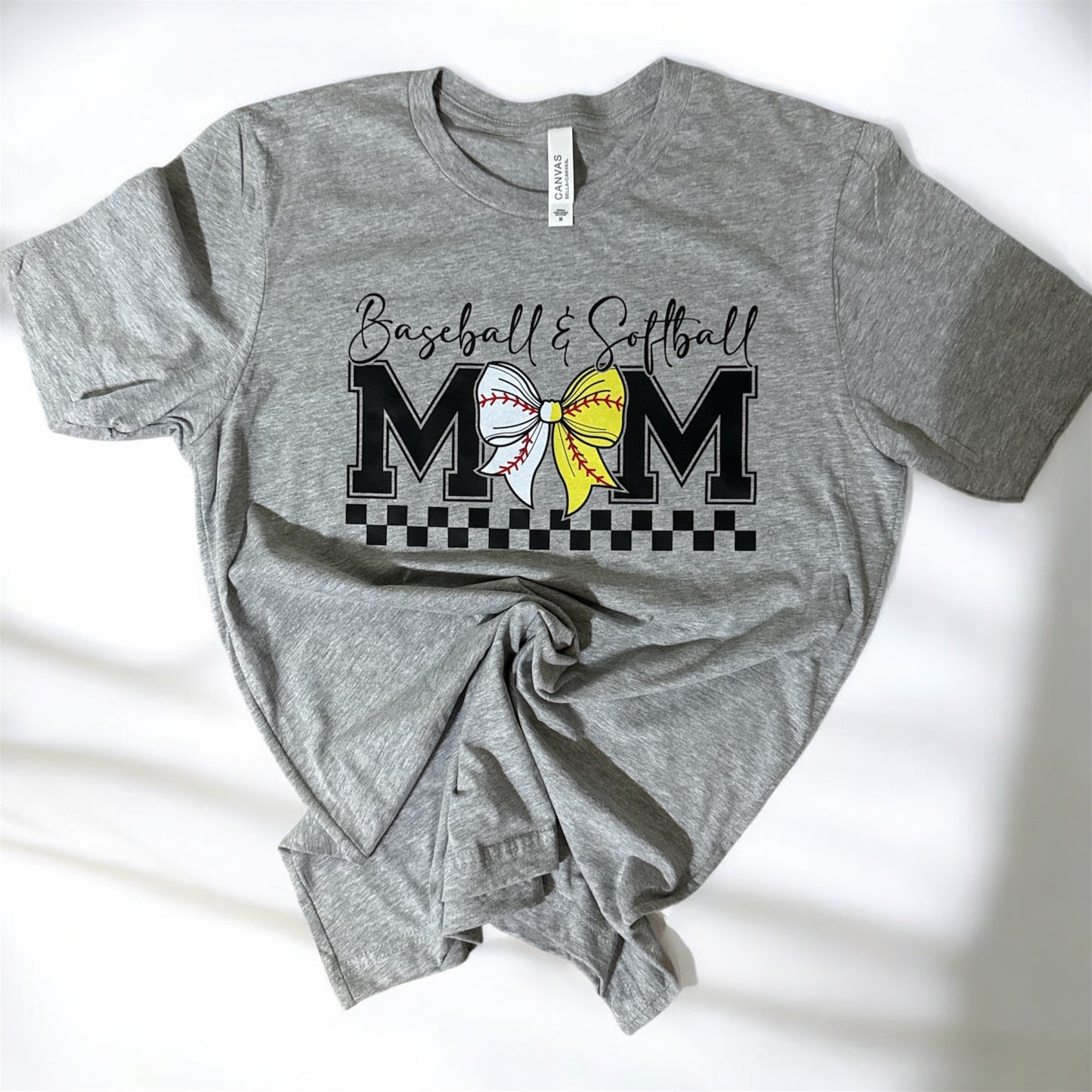 ⚾ Baseball & Softball Bow Tee or Sweatshirt 🥎