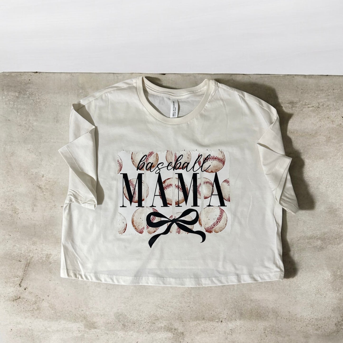 ⚾ Vintage Baseball Mama Bow Tee or Sweatshirt ⚾