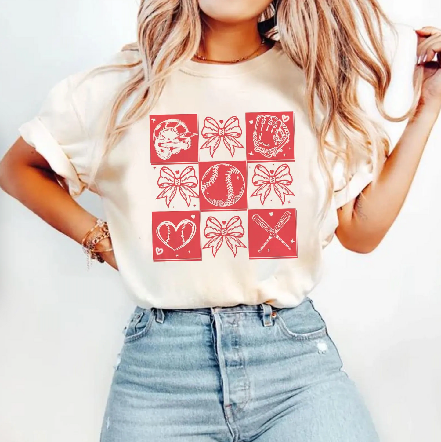 ⚾ Bows & Bases Ball Mom Tee or Sweatshirt 🥎