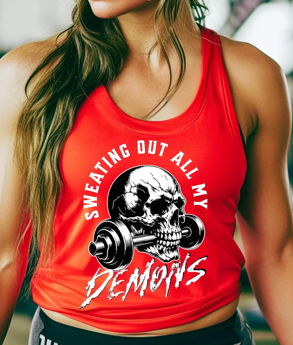 🔥 Sweating Out My Demons Cropped Tank or Tee 🔥