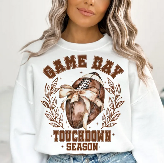 🏈 Game Day Touchdown Season – Football Tee or Sweatshirt 🏈