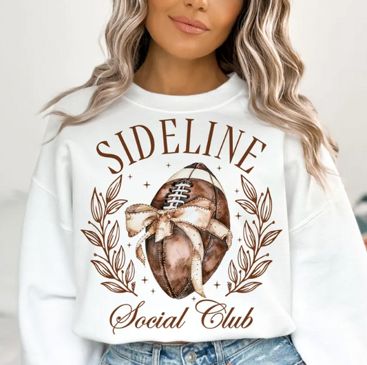 🏈 Football Sideline Social Club – Football Tee or Sweatshirt 🏈