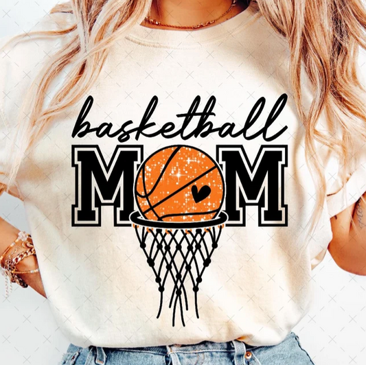 🏀 Basketball Mom – Game Day Tee or Sweatshirt 🏀