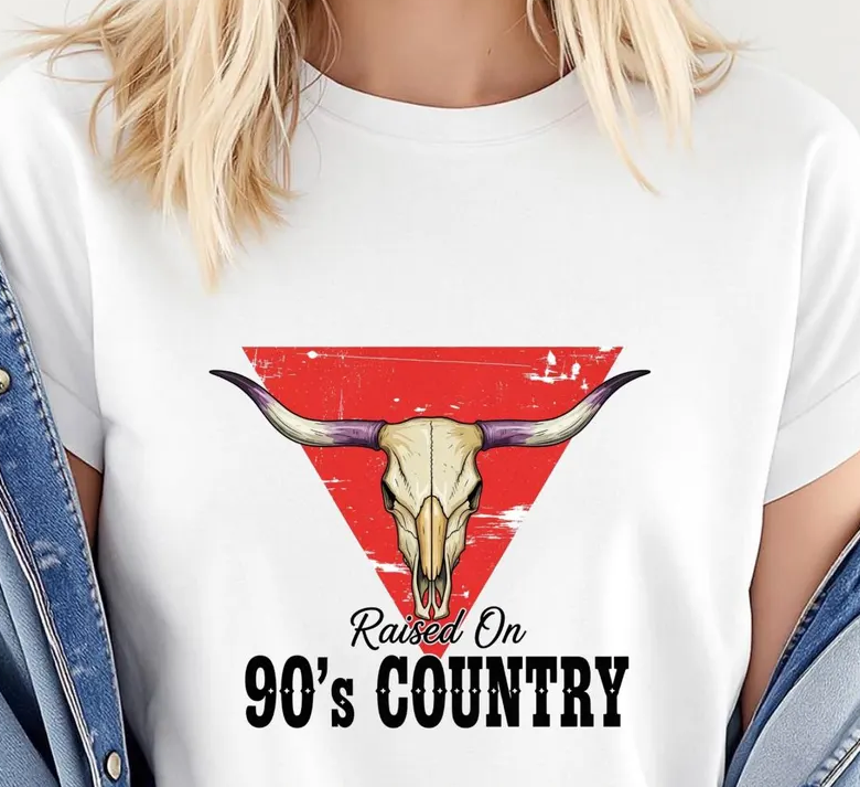 🤠 Raised on 90’s Country – Country Tee or Sweatshirt 🤠