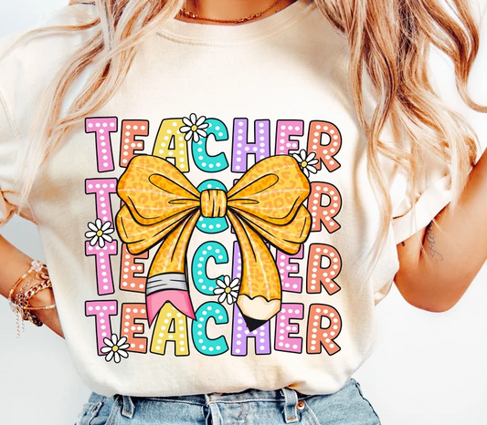 🍎 Teacher Bow – Teacher Tee or Sweatshirt 🍎