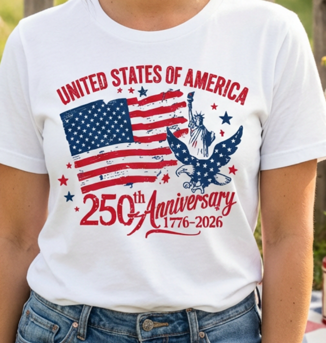 🇺🇸 United States of America – 250th Anniversary Tee or Sweatshirt 🇺🇸