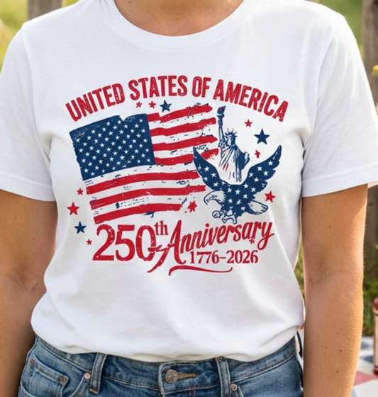 🇺🇸 United States of America – 250th Anniversary Tee or Sweatshirt 🇺🇸