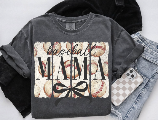⚾ Vintage Baseball Mama Bow Tee or Sweatshirt ⚾