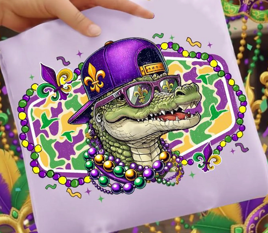 🐊 Mardi Gras Gator – Festival Tee or Sweatshirt 🎭