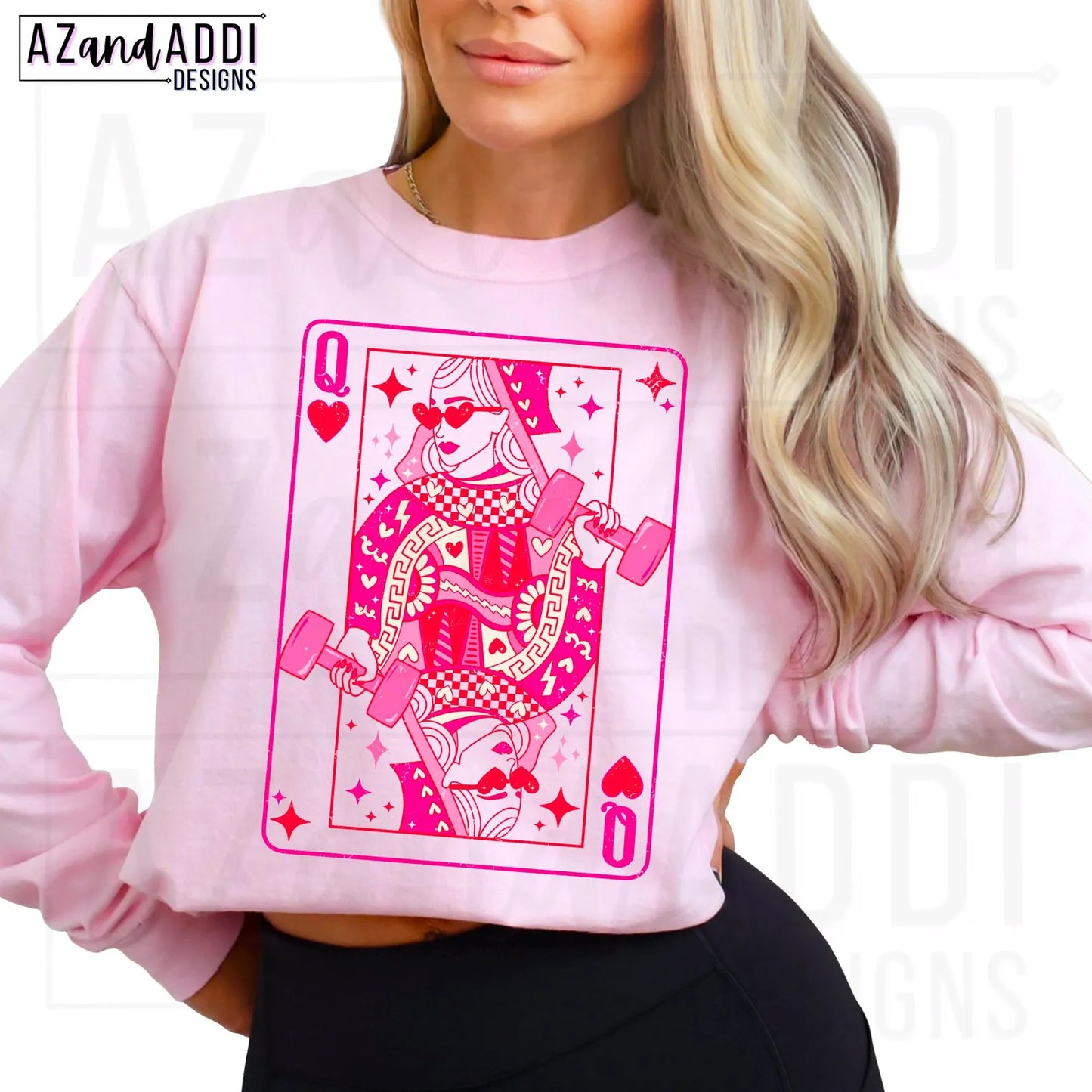 👑 Workout Queen Playing Card Tee or Sweatshirt 💖